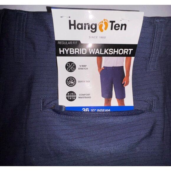 Mens Size 36 Hang Ten Hybrid Walkshorts 10" Inseam Quick Dry Regular Fit - Picture 4 of 9